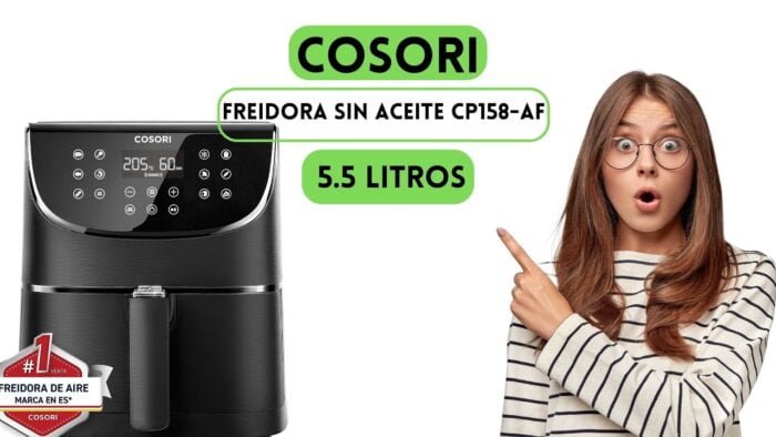 Freidora sin Aceite 5 ,5 L, COSORI CP158 AF Freidora Aire Caliente
