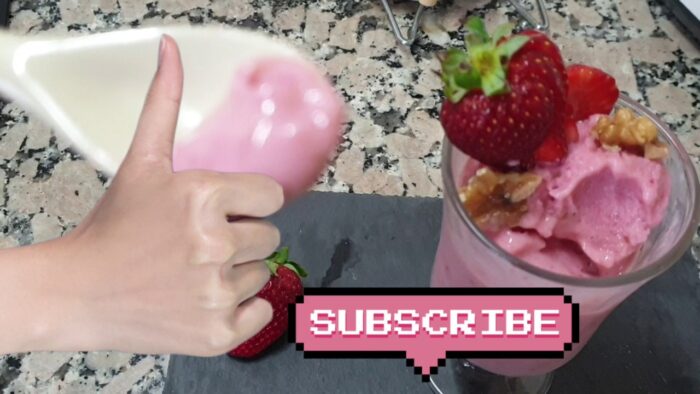 HELADO CASERO DE FRESA, PLÁTANO Y YOGUR ¡SIN AZÚCAR! #monsieurcuisine #thermomix #mambo