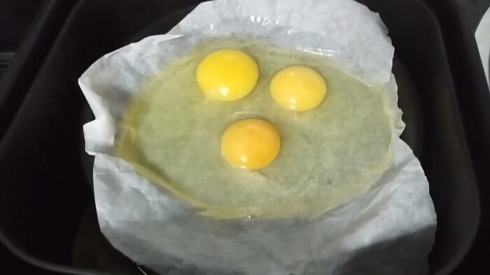 Huevos en freidora de aire