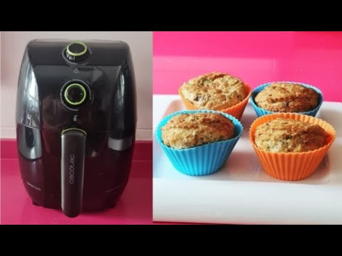 Muffins salados en freidora de aire/ en 15 minutos tendrás esta delicia (SUBTITULADO)
