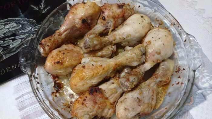 Muslitos de pollo al ajillo en freidora de aire