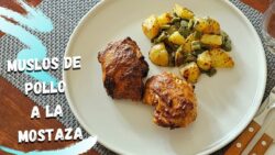 Muslos de pollo a la mostaza en freidora de aire #airfryer #recetafacil #pollo