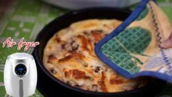 Omelette de champiñones en AIR FRYER /Tortilla con champiñones en freidora de aire