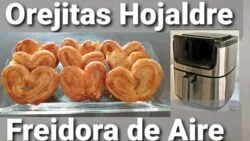 Orejitas de hojaldre en Freidora de Aire | Palmeras de Hojaldre en Freidora de Aire