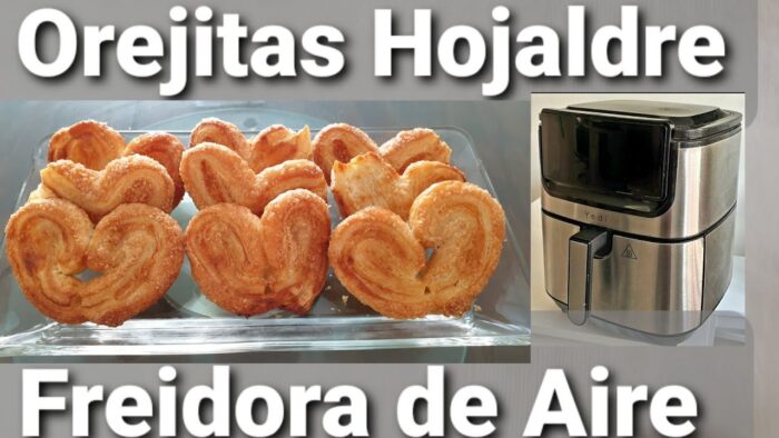 Orejitas de hojaldre en Freidora de Aire | Palmeras de Hojaldre en Freidora de Aire