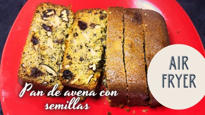 Pan de avena con semillas en freidora de aire #airfryer #freidoradeaire