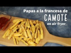 Papas a la francesa de camote en la freidora de aire