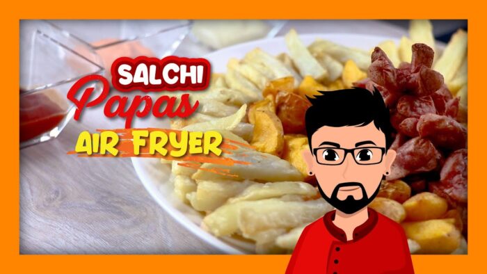 🍟 Papas fritas en freidora de aire – SALCHIPAPAS🔥