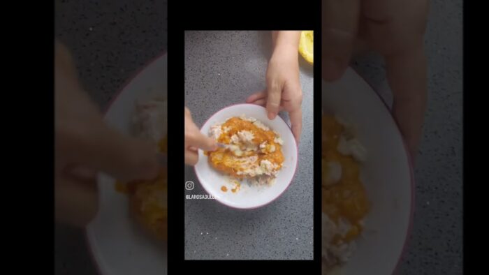 Patatas rellenas de atún en freidora de aire. #patatas #atun #airfryer #sinlactosa #shortviral