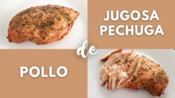 Pechuga de pollo en freidora de aire. En pocos minutos.