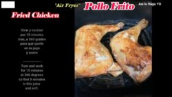 Pollo Frito en freidora de Aire. Fried Chicken in Air Fryer