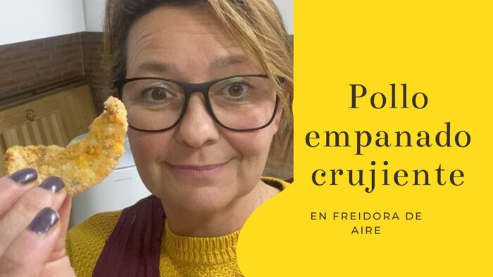 Pollo empanado en Freidora de aire, crujiente y delicioso