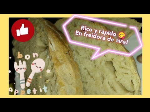 RECETA increíble de PAN para AIRFRYER o freidora de aire 😋 Tipo Gallego. Con prefermento 🥧
