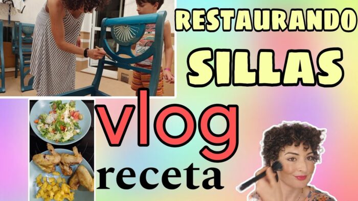 🖌️RESTAURANDO SILLAS/ COMIDA EN FREIDORA DE AIRE 🍗/maquillaje 💋/vlog