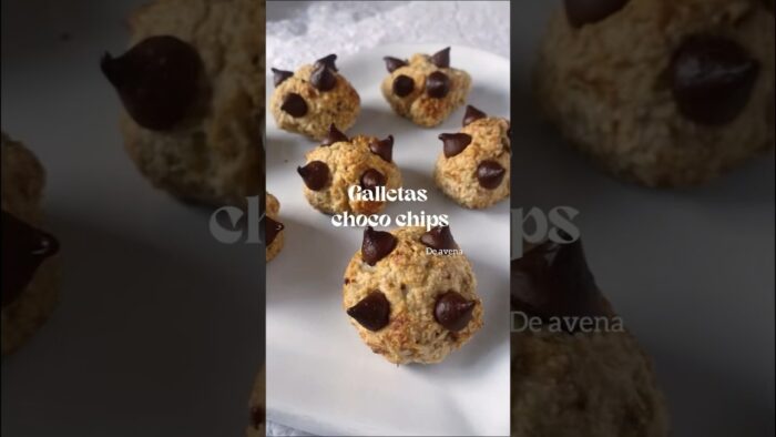 Receta de galletas de avena con chispas de chocolate caseras en freidora de aire