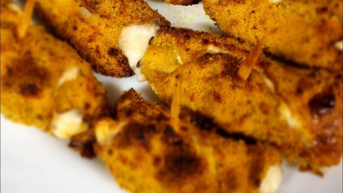 Rollitos de Lomo-Pavo-Queso en Freidora de aire