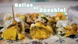 Rollos de Zucchini en la FREIDORA DE AIRE! || Sin gluten ni lactosa 💚