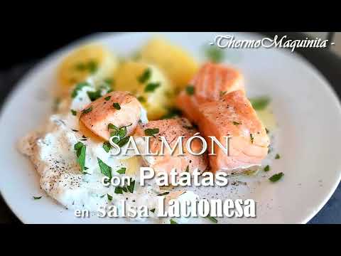 SALMÓN con Patatas en salsa Lactonesa // THERMOMIX®. Plato elaborado en poco más de 30 minutos.