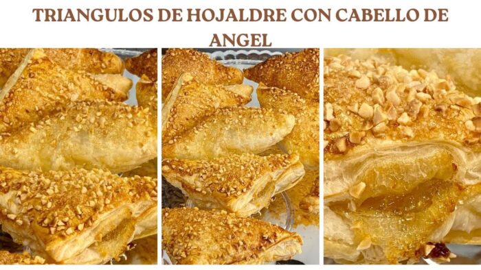 TRIANGULOS DE HOJALDRE 🥮 CON CABELLO DE ANGEL 🤤CON FREIDORA DE AIRE!!👏👏👏