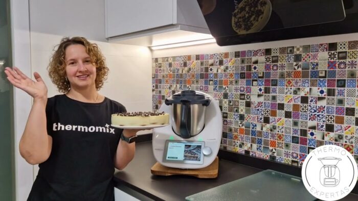 Tarta de chocolate blanco con Thermomix