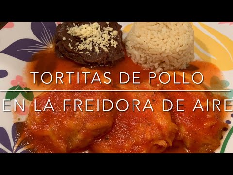 Tortitas de pollo capeadas en freidora de aire Air fryer