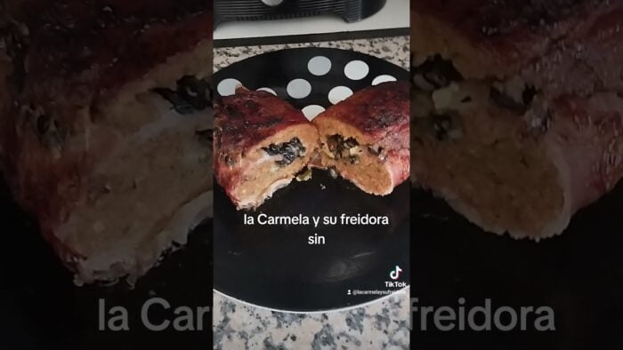 carne rellena en la freidora de aire