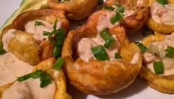 Tostones rellenos de jamón, receta cubana
