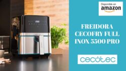 Cecotec Freidora de Aire sin Aceite de 5,5 L (Air Fryer Cecofry Full Inox 5500 Pro) Pack Accesorios.