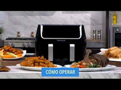 Freidora de aire PowerXL digital doble cesta gran capacidad 9.5L- como operar