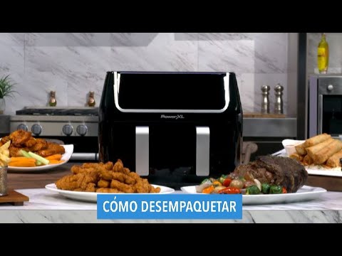 Freidora de aire PowerXL digital doble cesta gran capacidad 9.5L- como desempaquetar.