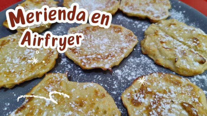 MERIENDA EN FREIDORA DE AIRE. TORTITAS DE 🍎. DELICIOSAS