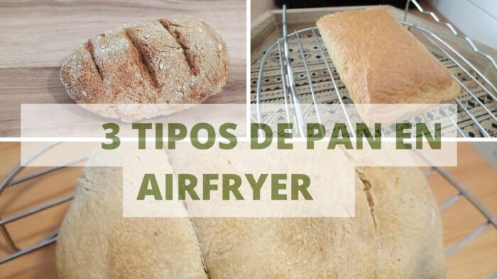 3 RECETAS de PAN SALUDABLES en FREIDORA DE AIRE / Recetas #AIRFRYER (Recetas 2022)