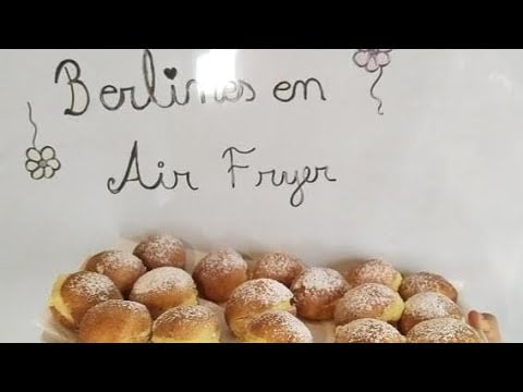 BERLINES EN FREIDORA DE AIRE @recemanu #berlinessinaceite