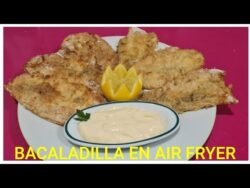 Bacaladillas en adobo y freidora de aire super sanas, pescado blanco barato y sabroso (SUBTITULADO)