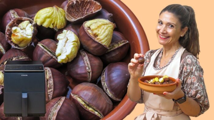 ✅ CASTAÑAS 🌰 asadas en FREIDORA DE AIRE / Trucos / Tiernas y se pelan muy fácil / Cosori Dual Blaze