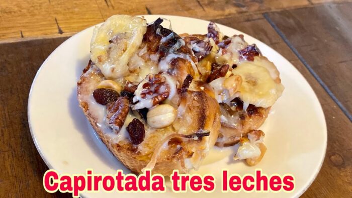 Capirotada tres leches| capirotada de leche | capirotada en freidora de aire