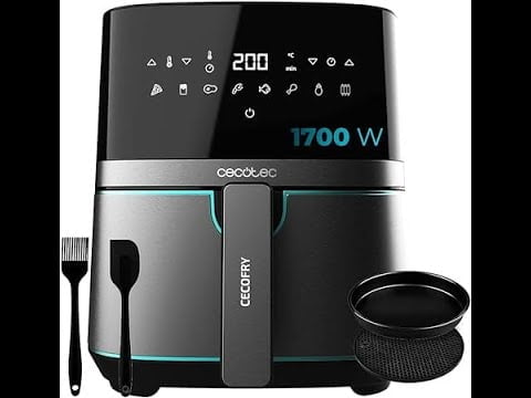 ✨💥 Cecotec Freidora de Aire sin Aceite de 5,5 L Air Fryer Cecofry Full InoxBlack 5500 Pro 💥✨