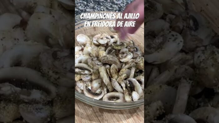 Champiñones al Ajillo en Freidora de Aire 🤤 ¡SUPER FÀCIL!