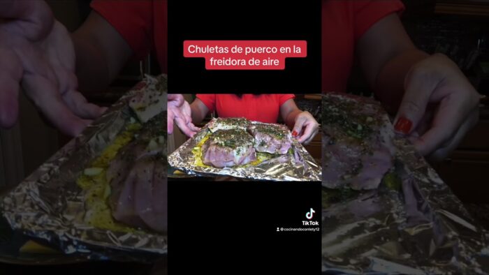 Chuletas De puerco en la freidora de aire