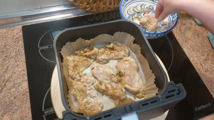 Contramuslos de pollo super jugosos y especiados en freidora de aire#airflyer#cosoridualblaze#