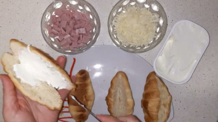 Croissant bikini en freidora de aire