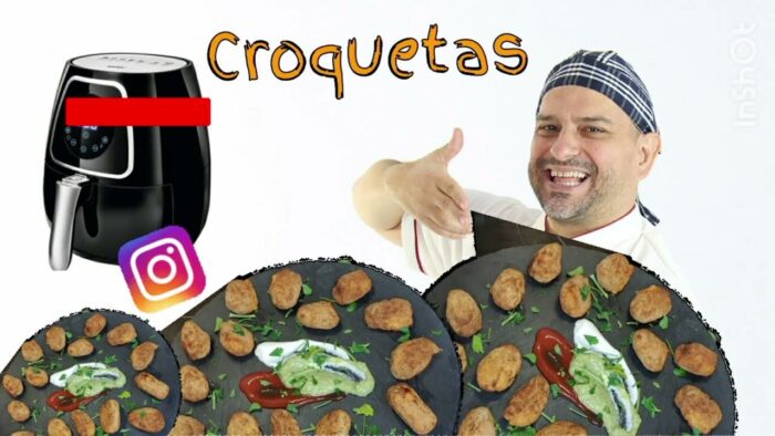 Croquetas en FREIDORA DE AIRE con bechamel cremosa .