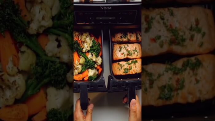 DOBLE Zona, DOBLE Sabor! 🍗🍤 ¿La FREIDORA de Aire TOP del 2023? #airfryer #freidoradeaire #shorts