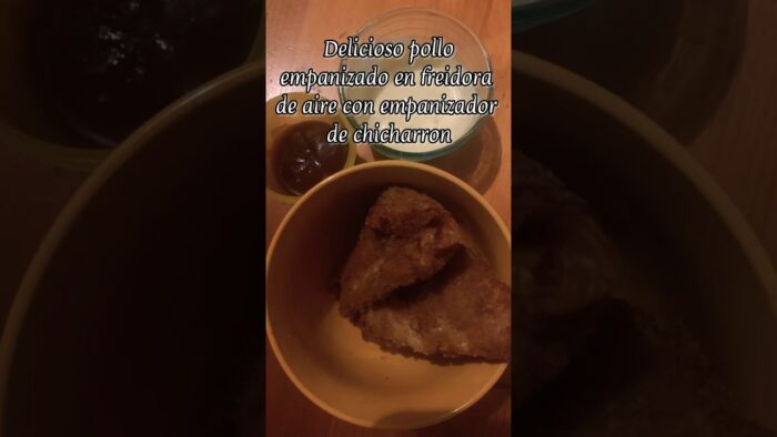 Delicioso pollo empanizado en freidora de aire #recetassaludables #recetassanas #recetas