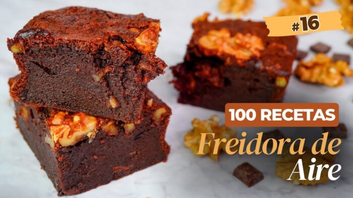 🍫 El MEJOR BROWNIE de CHOCOLATE que Comerás Jamás ¡Y en FREIDORA de AIRE! 😮✌ 100 Recetas en Airfyer