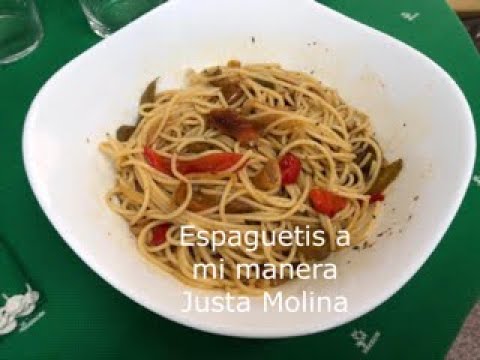 Espaguetis a mi manera con Thermomix Realizados por Justa
