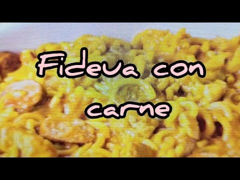 Fideua con carne con Thermomix.  #tm5, #tm6, #tm31. @quehacemoshoybylore