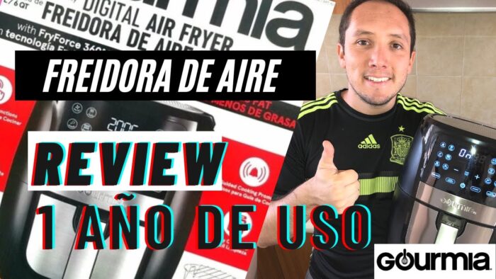 Freidora de aire Gourmia 5.7 L  1 AÑO de uso review en español !