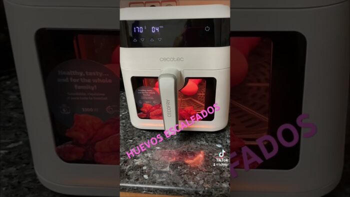 HUEVOS escalfados en freidora de aire 170 GRADOS,8 minutos 💪🏻😍