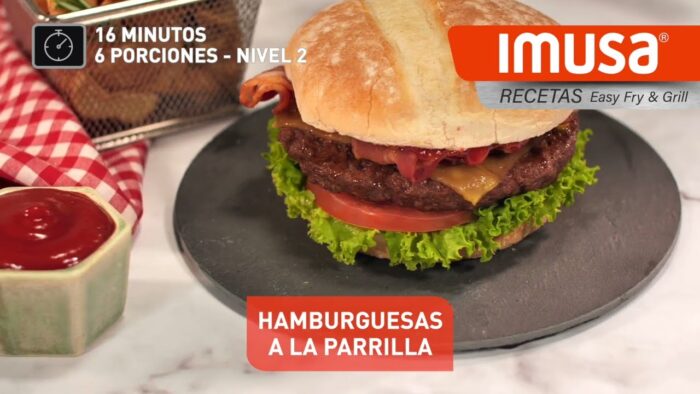 Hamburguesas a la parrilla ¡Sí! con la freidora de aire Easy Fry & Grill IMUSA